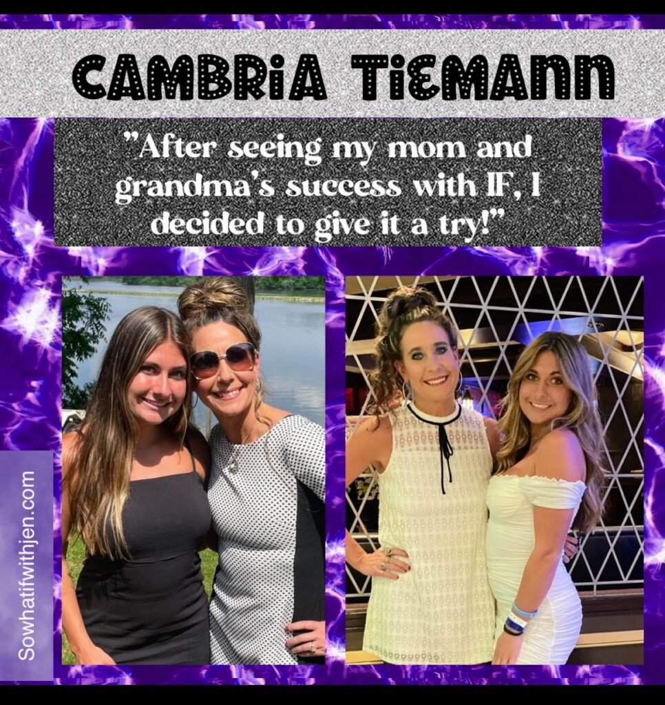 Cambria had great success with intermittent fasting after seeing her mom and grandma reach their goals!