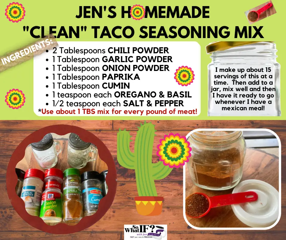 Jen's Homemade CLEAN Taco Seasoning Mix