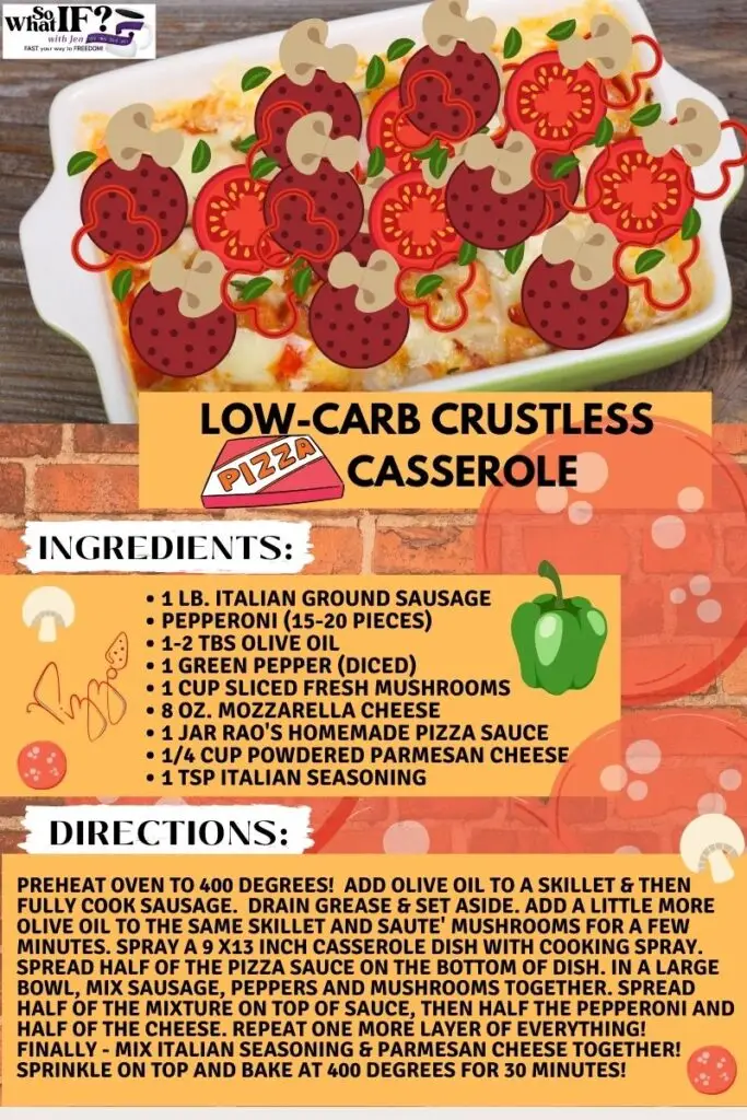 Low-Carb Crustless Pizza Casserole