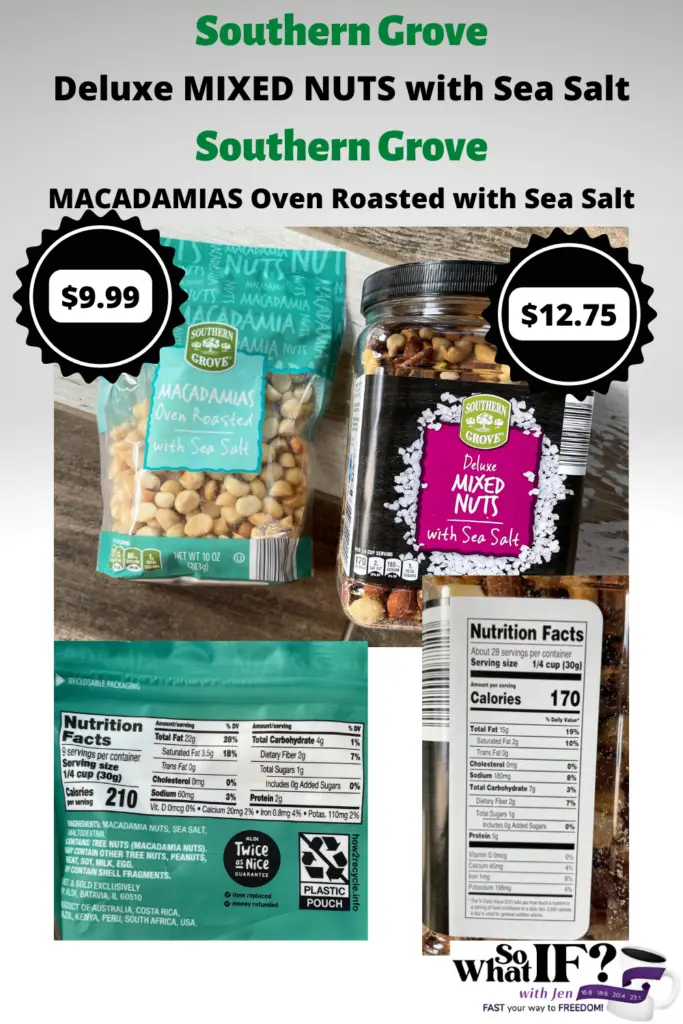 Nuts are a great Aldi Weight Loss Food to buy weekly!