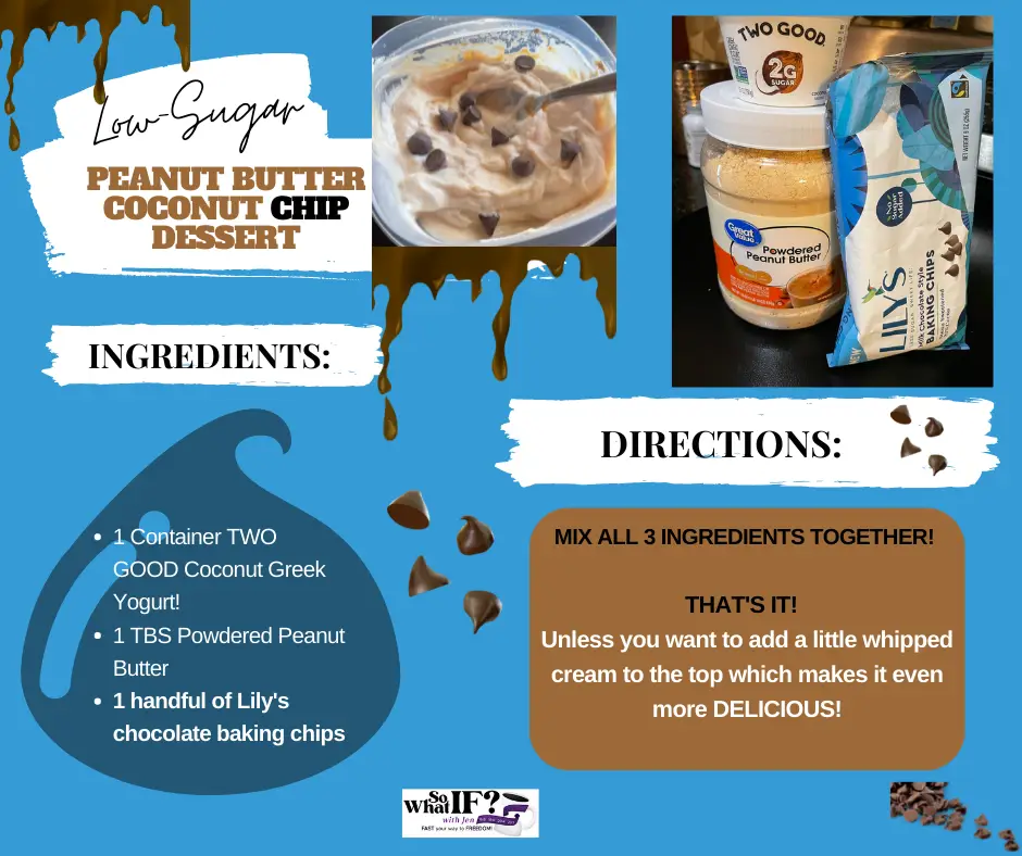 LOW-SUGAR PEANUT BUTTER COCONUT CHIP DESSERT RECIPE 