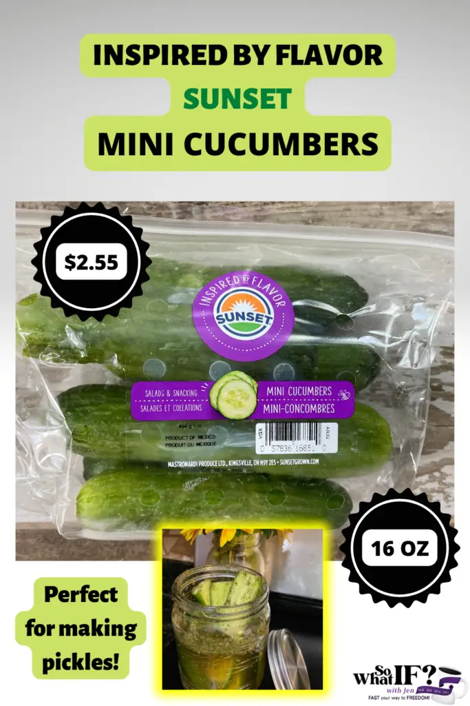 Mini Cucumbers  are a great Aldi  Weight Loss Food to buy weekly! They are the perfect weight loss snack and can easily be made into sugar-free homemade pickles!