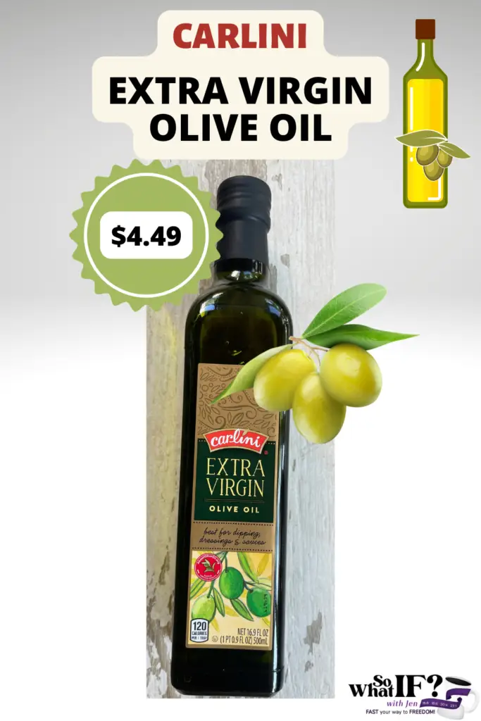 Extra Virgin Olive Oil is incredibly delicious Aldi Weight Loss Food to buy weekly!