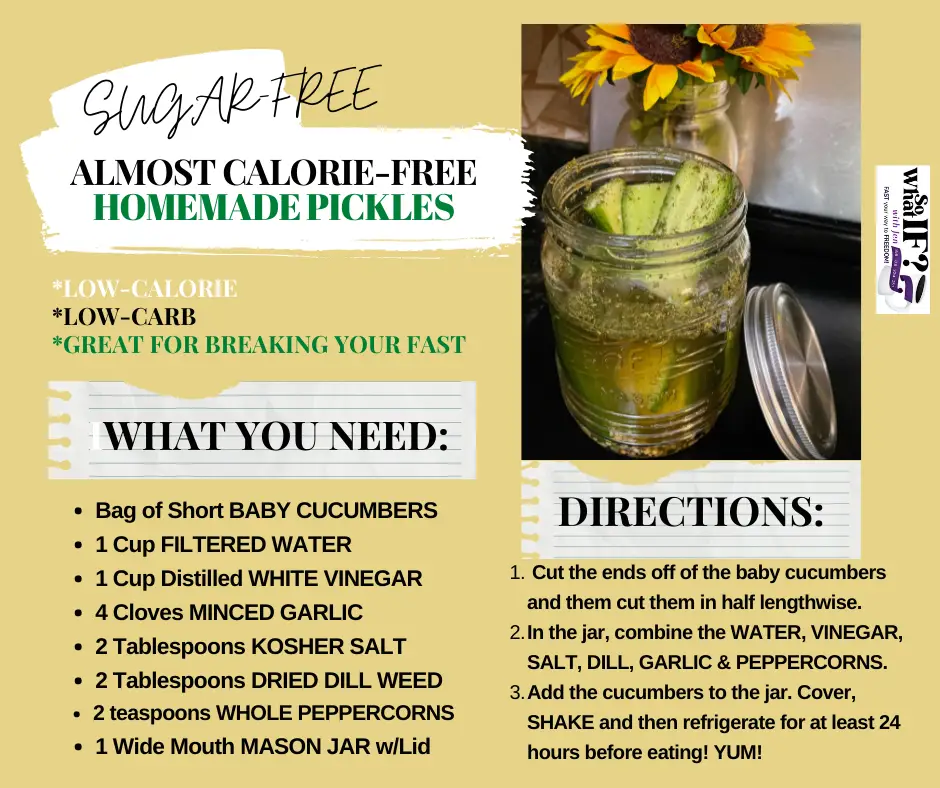 Jen's SUGAR-FREE HOMEMADE PICKLES RECIPE