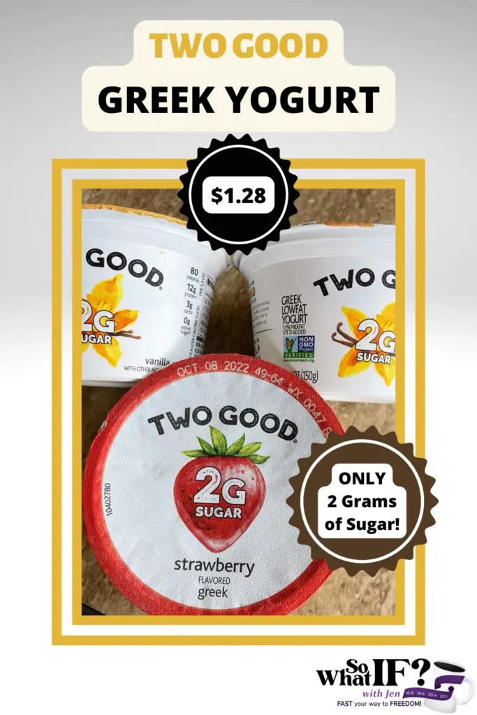 Two Good Greek Yogurt is incredibly delicious Aldi Weight Loss Food to buy weekly! 