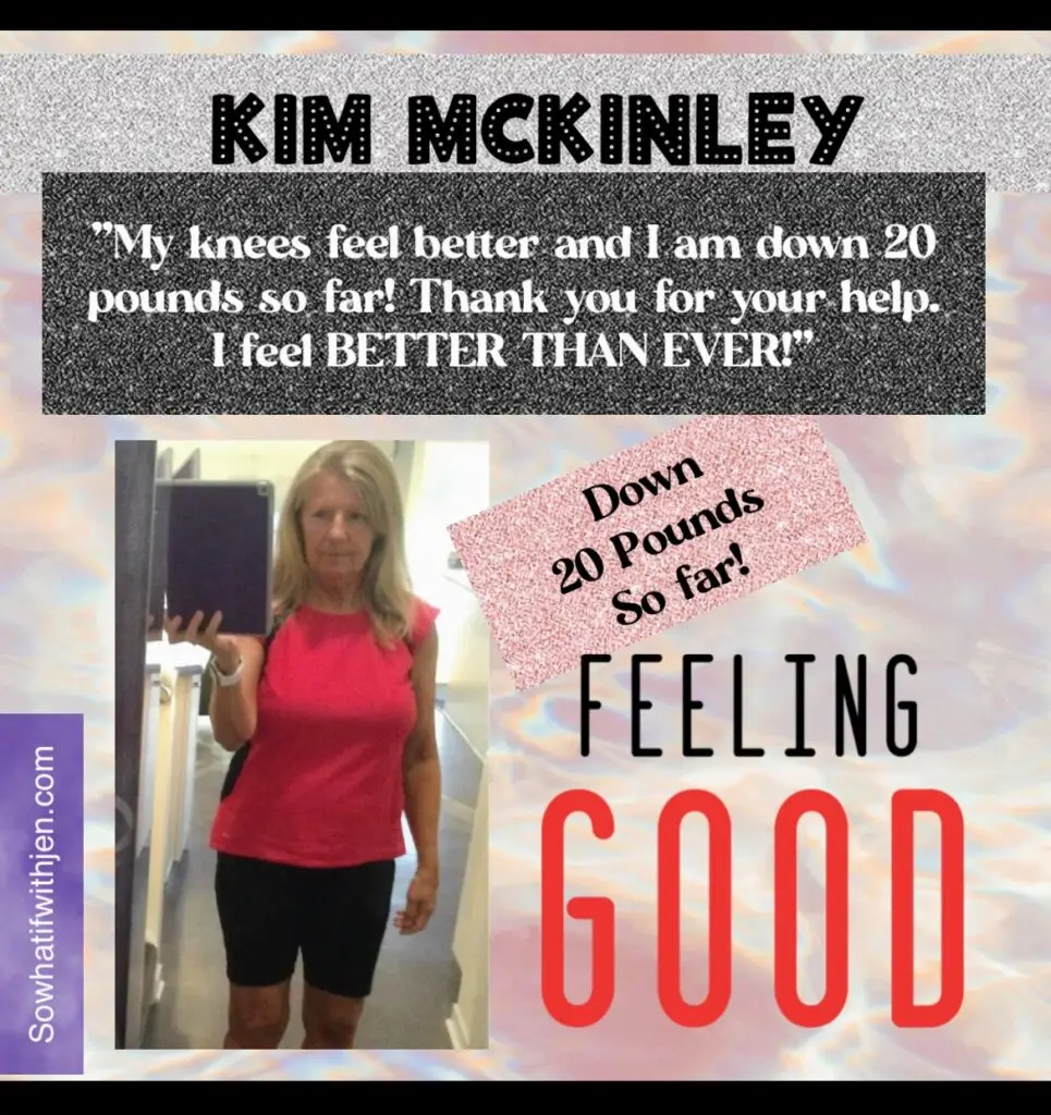 Kim is down 20 pounds with intermittent fasting!