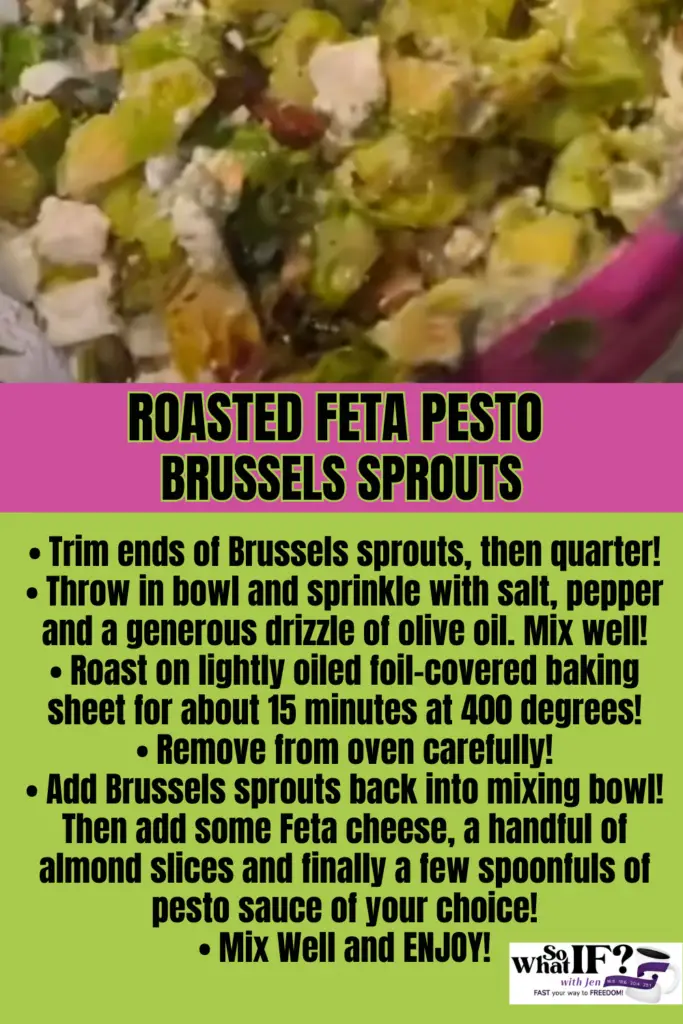 Low-Carb Vegetables Recipe: Roasted Feta Pesto Brussels Sprouts
