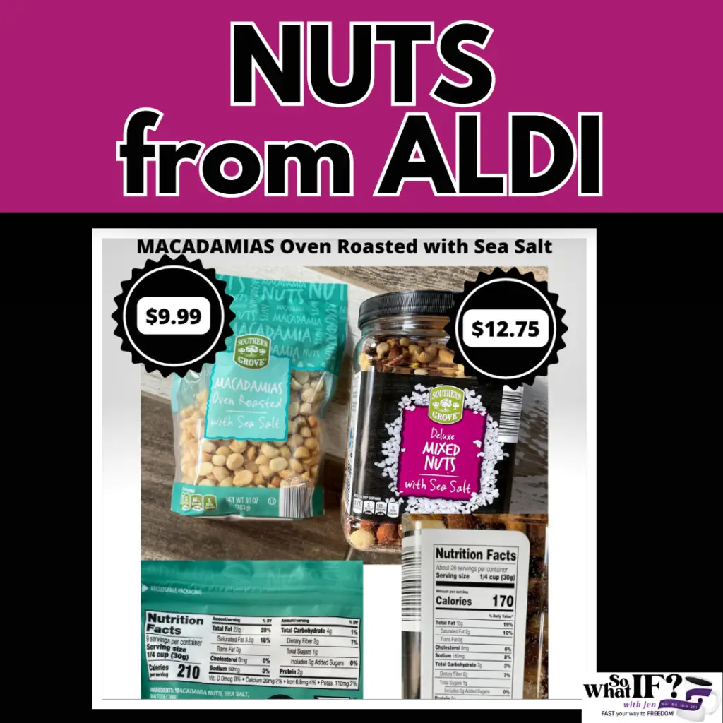 Nuts for ALDI are easy snacks for weight loss.
