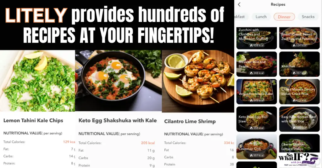 Litely provides hundreds of healthy recipes at our fingertips!