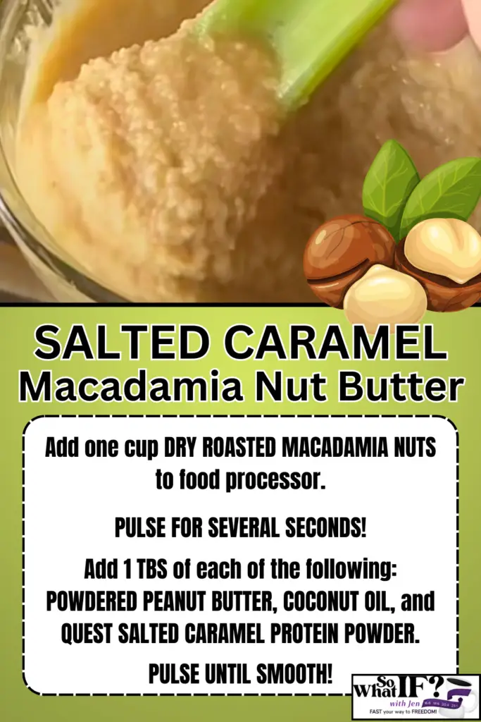 Protein Powder Recipe: Salted Caramel Macadamia Nut butter