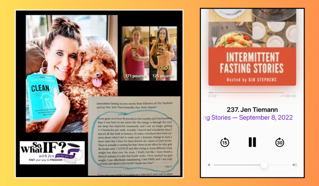 So What IF? with Jen Intermittent Fasting Stories Podcast Interview and "CLEAN(ish)" Testimonial!
