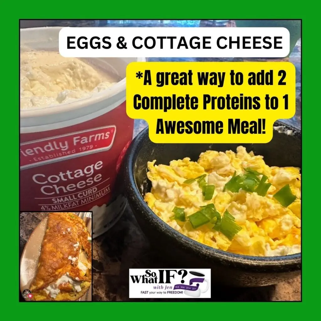Eggs and Cottage Cheese - A great way to add 2 complete protein foods to 1 awesome meal. 