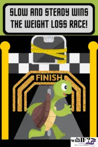 Intermittent Fasting Quote - Slow and Steady Wins the Weight Loss Race!