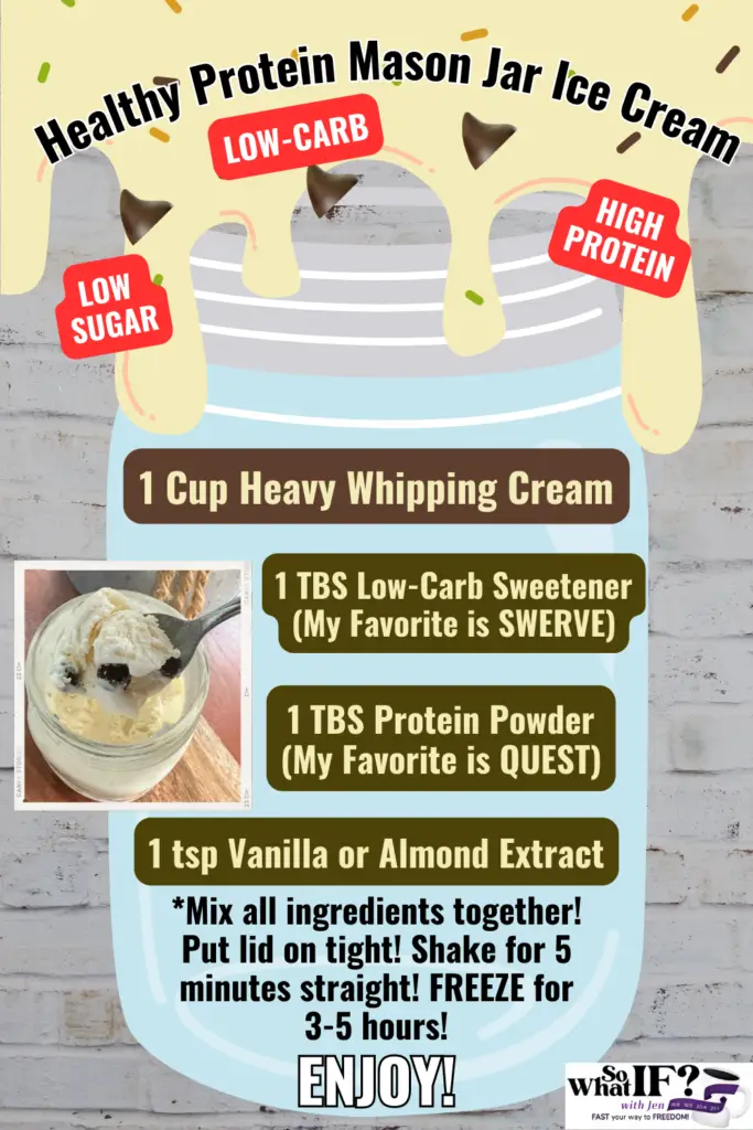 Weight Loss Food Swap - Mason Jar Protein Ice Cream