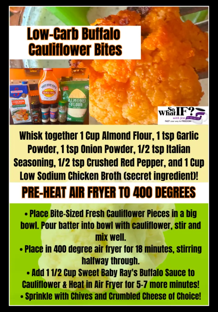 Intermittent Fasting Recipe - Buffalo Cauliflower Bites