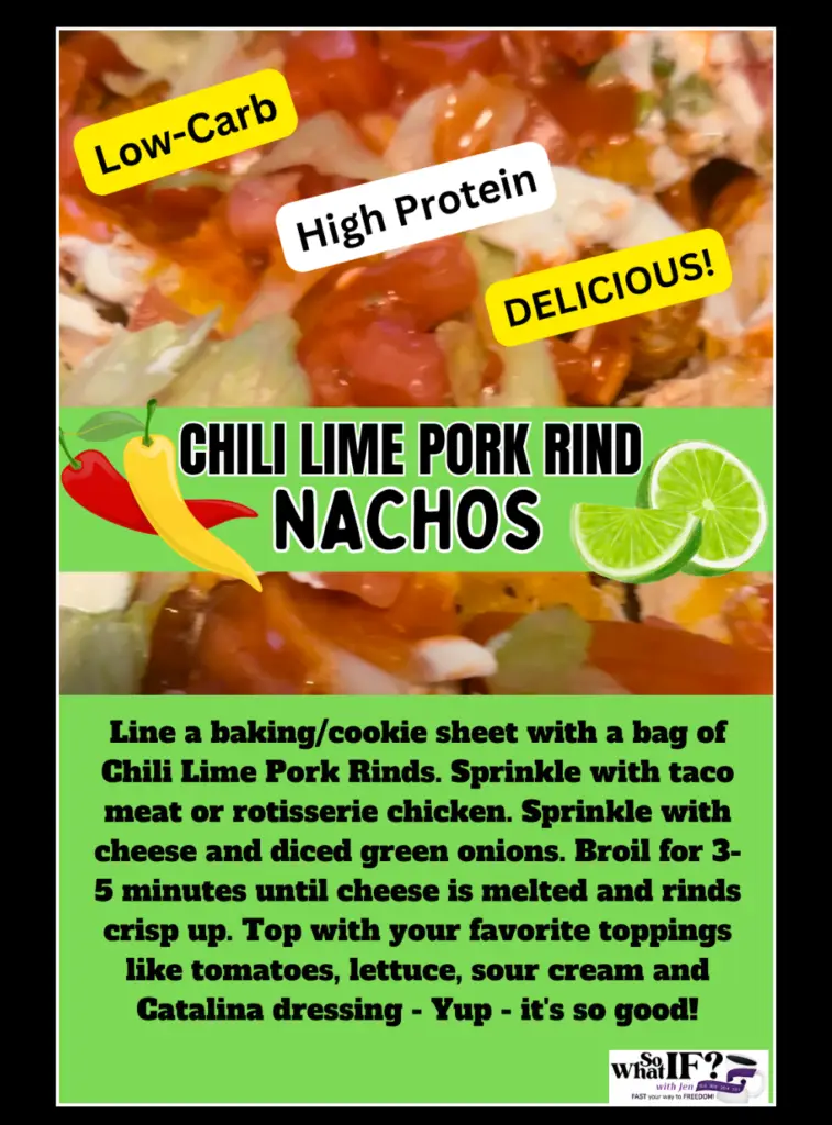 Intermittent Fasting Recipe - You're going to love these Chili Lime Pork Rind Nachos!