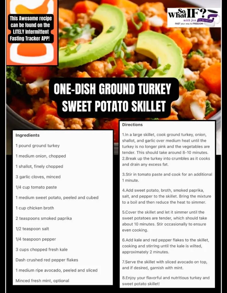Intermittent Fasting Recipe - Gound Turkey Sweet Potato Skillet