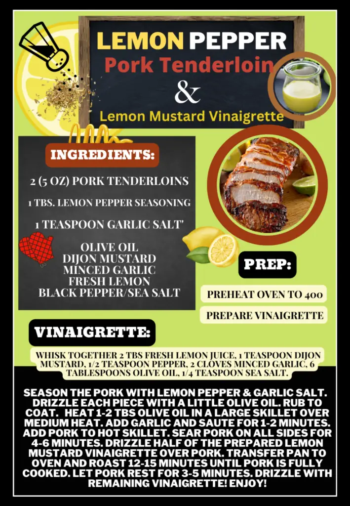 Intermittent Fasting Recipe - Lemon Pepper Pork Tenderloin