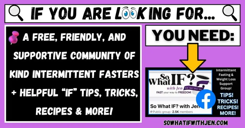 Jen's Free Intermittent Fasting Facebook Support Group