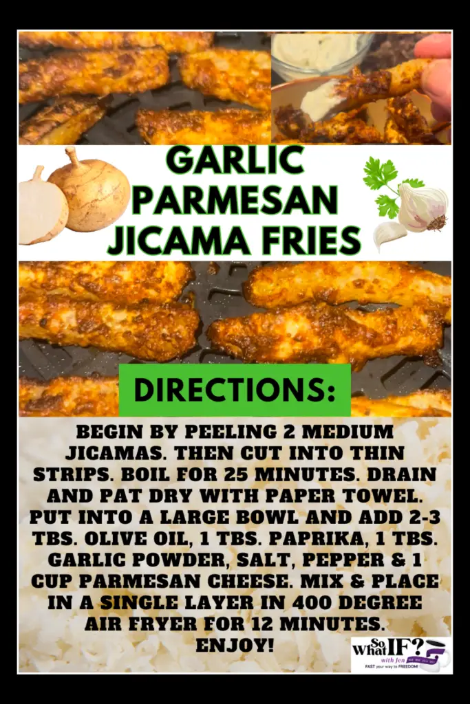 Garlic Parmesan Jicama Fries Recipe - Low-Carb alternative to French Fries