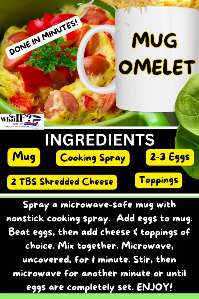 Mug Omelet Recipe - Intermittent Fasting Recipe - So What IF? with Jen