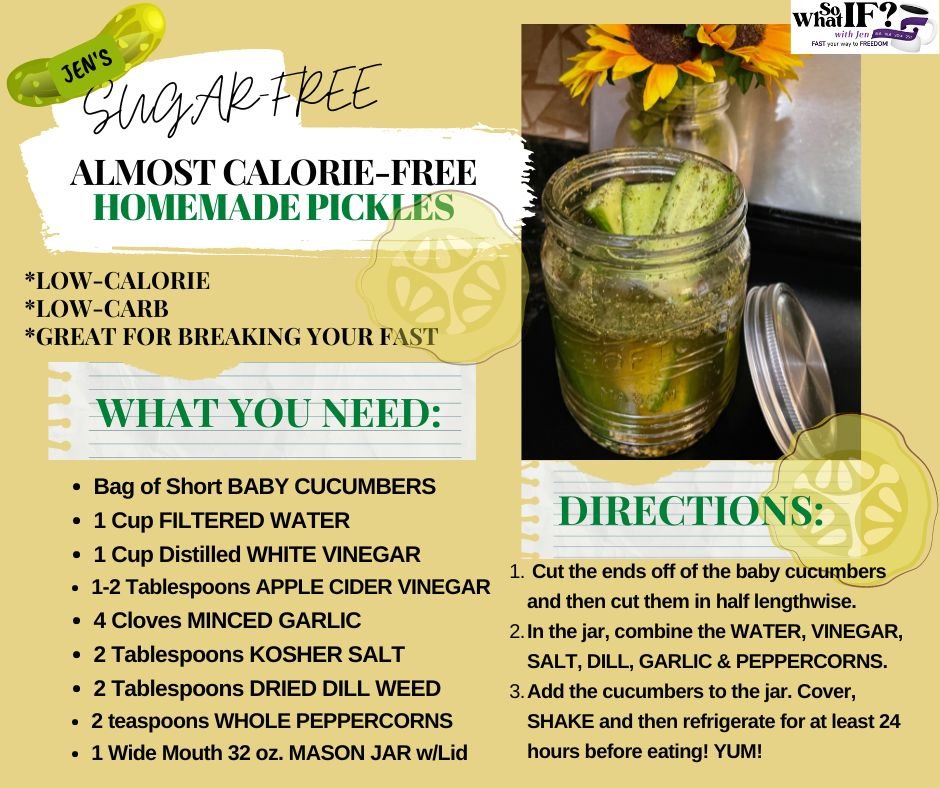 Jen's Homemade "CLEAN" Dill Pickle Recipe