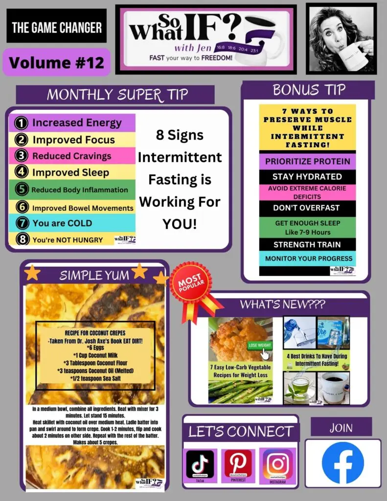 So What IF? with Jen Intermittent Fasting Newsletter: Volume #12