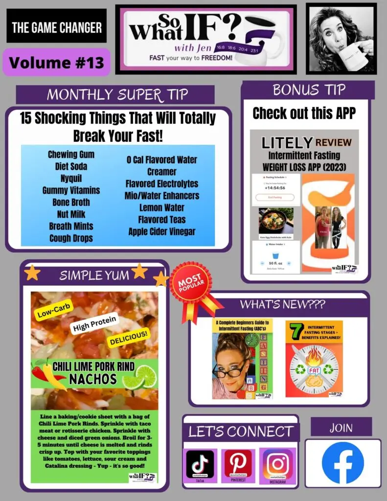 So What IF? with Jen Intermittent Fasting Newsletter: Volume #13