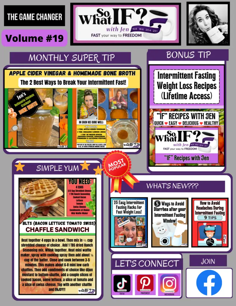 So What IF? with Jen Intermittent Fasting Newsletter: Volume #19