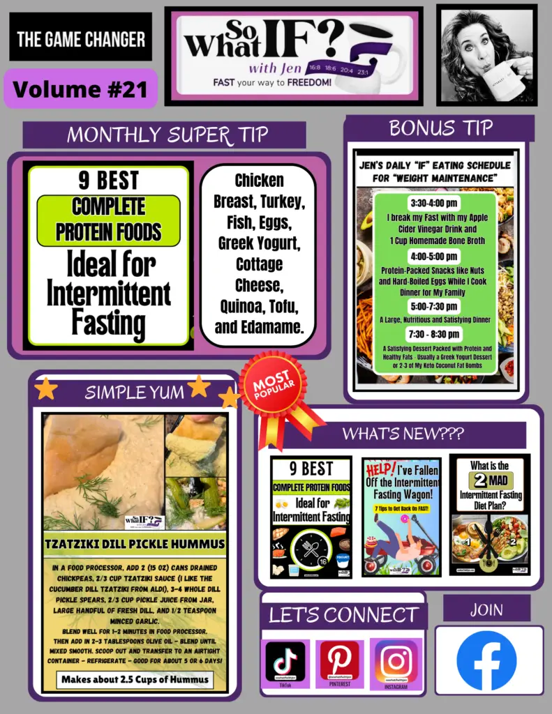So What IF? with Jen Intermittent Fasting Newsletter: Volume #21