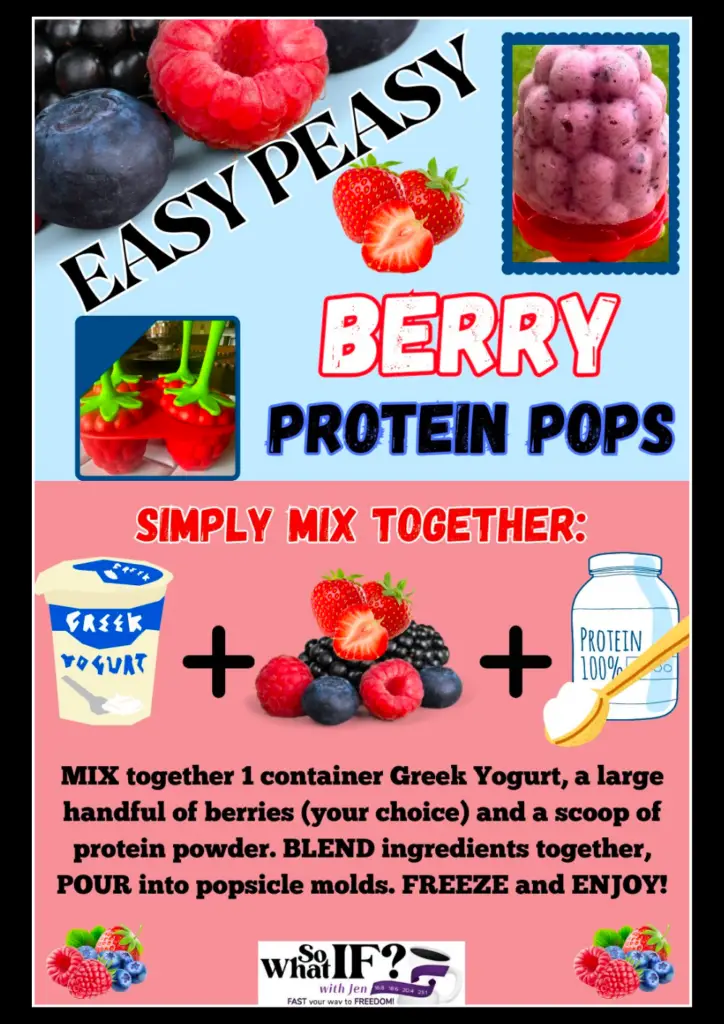 Intermittent Fasting Recipe - Easy Peasy Berry Protein Pops