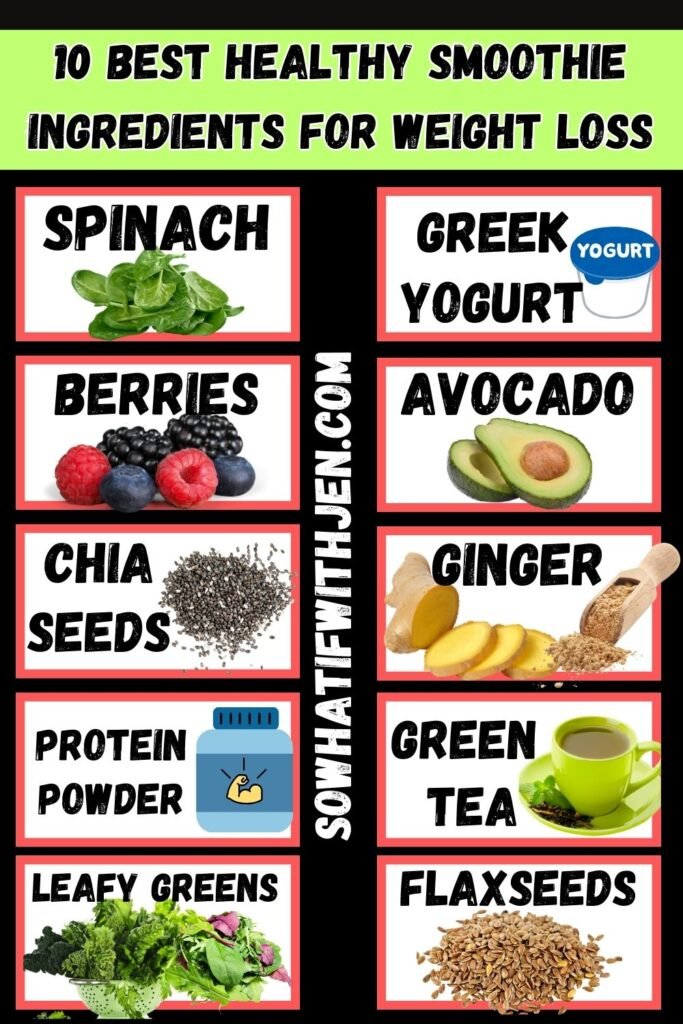 10 Best Healthy Smoothie Ingredients for Weight Loss