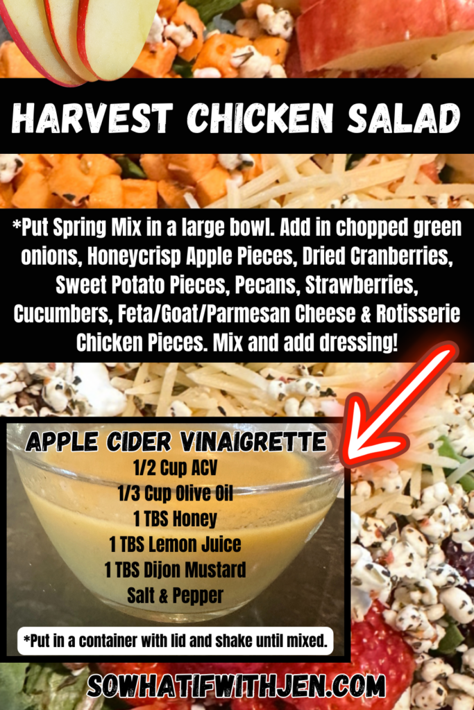 Harvest Chicken Salad with Apple Cider Vinaigrette dressing
