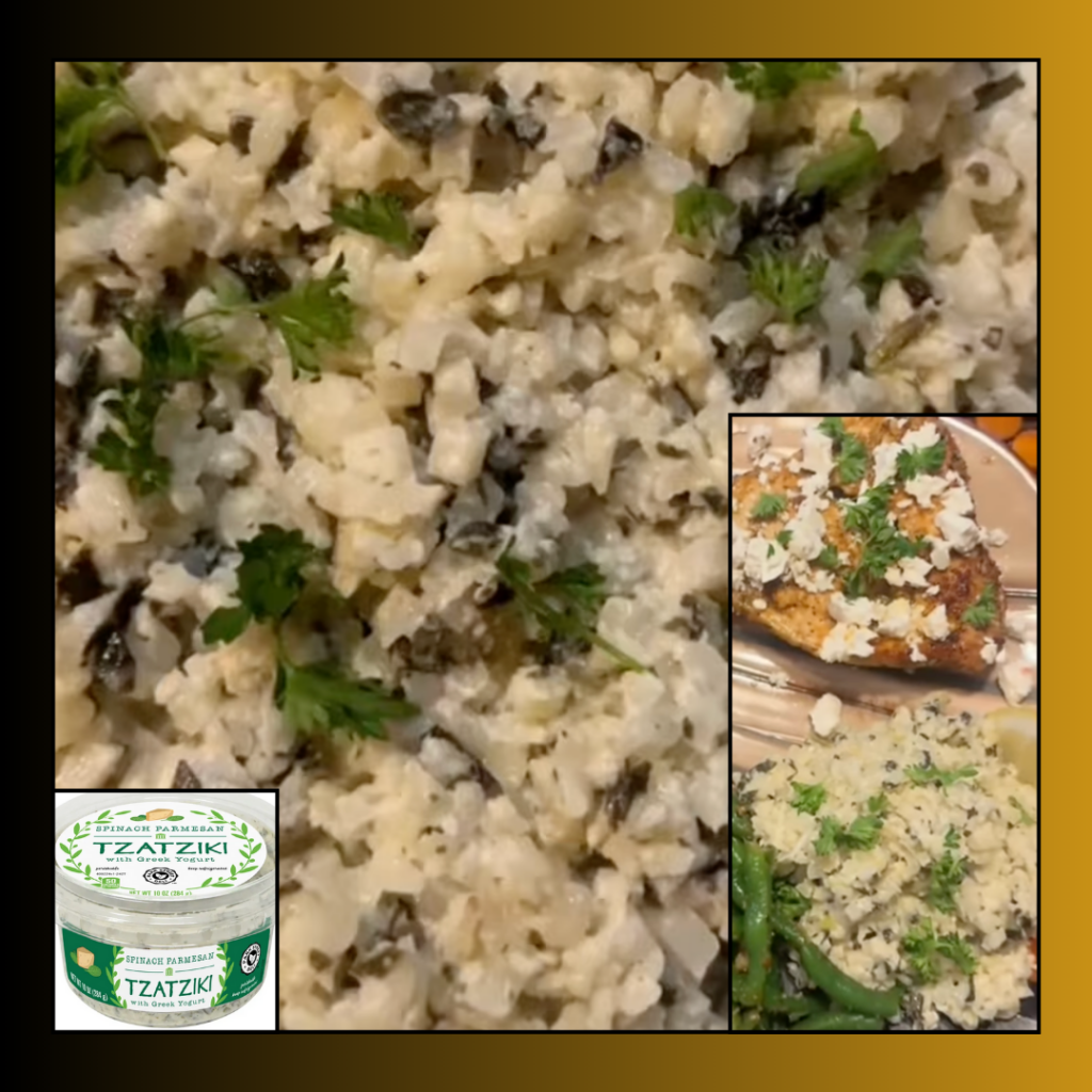 5 Minute Tzatziki Cauliflower Risotto