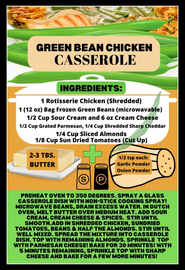 Rotisserie Chicken Dinner Recipes - Green Bean Chicken Casserole